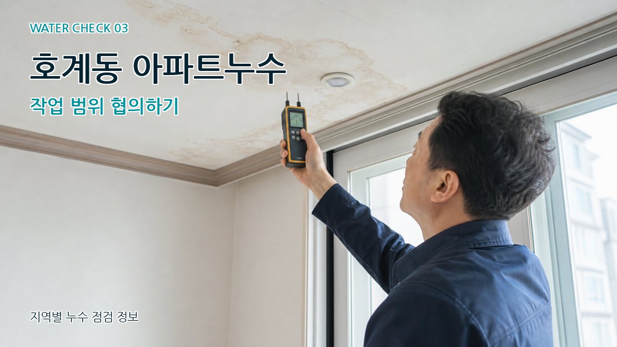 호계동 천장누수 누수탐지 이미지