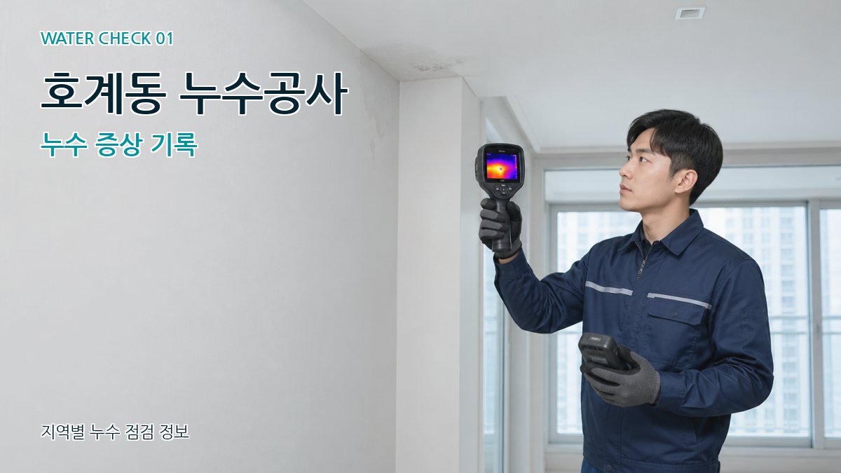 호계동 아파트누수 누수탐지 이미지