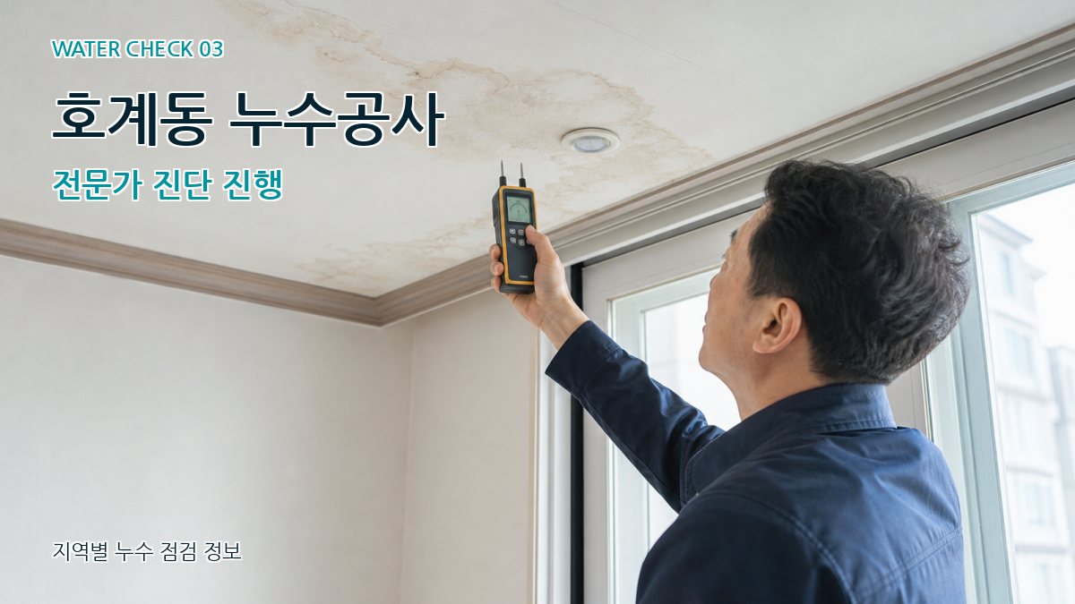 호계동 천장누수 누수탐지 이미지