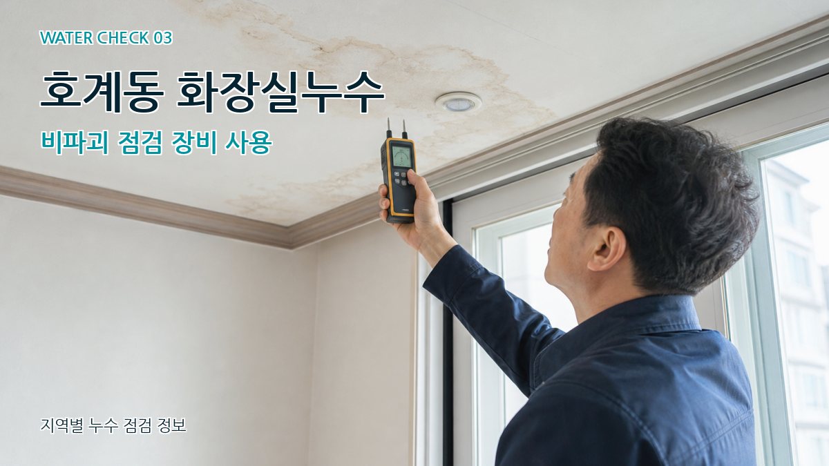호계동 천장누수 누수탐지 이미지