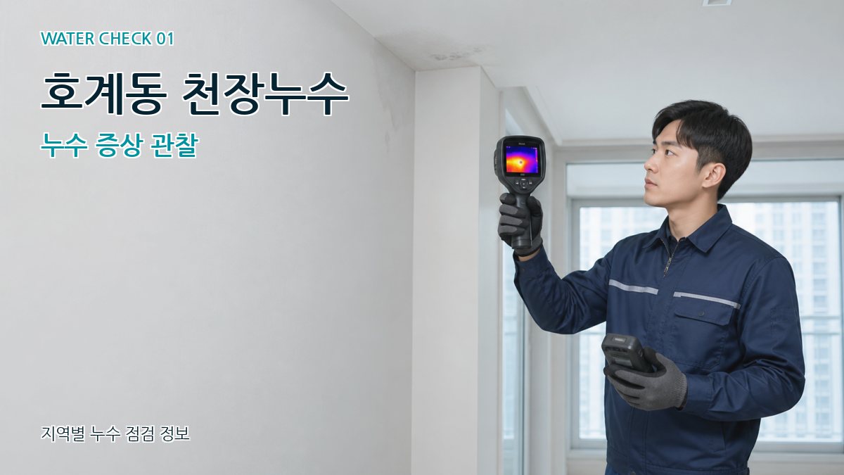 호계동 아파트누수 누수탐지 이미지